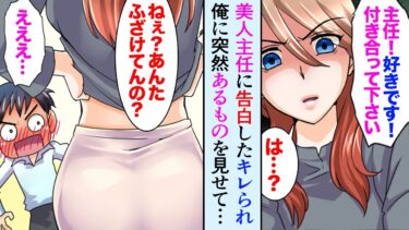 【セカイノフシギ】【漫画】美人上司に告白したらキレられた「あんた知ってるわよね？」俺「え？」→いきなり服を脱いだ女上司「これで分かったでしょ！」俺「結婚して下さい！」【マンガ動画】