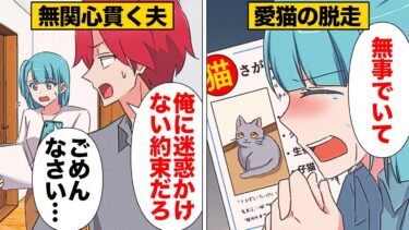 【スカッと】【漫画】「俺と猫どっちとるんだ！？」 愛猫探しに奔走する妻に夫が放った衝撃の一言【モナ・リザの戯言】